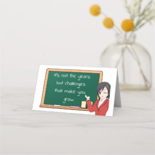 Tarjetas plegadas personalizadas con citas de sabi