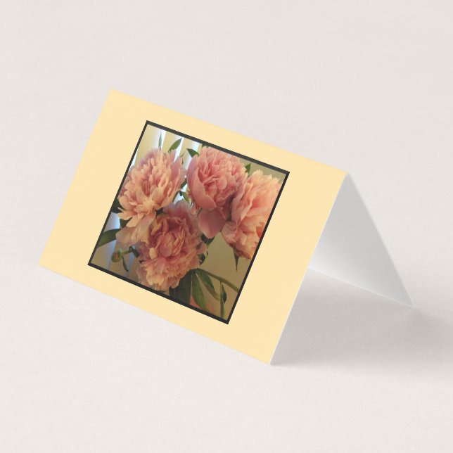 Tarjetas plegadas rosadas Peony - Paquete de 25 (Anverso)