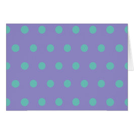 Tarjetas Polka Dot Blank (Lavender y Aqua)