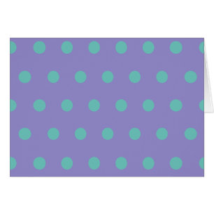Tarjetas Polka Dot Blank (Lavender y Aqua)