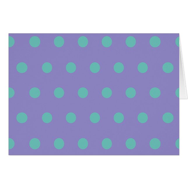 Tarjetas Polka Dot Blank (Lavender y Aqua) (Anverso (Horizontal))