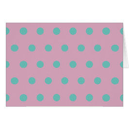 Tarjetas Polka Dot Blank (Rosa y Aqua)