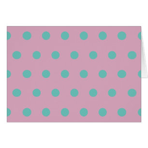 Tarjetas Polka Dot Blank (Rosa y Aqua)