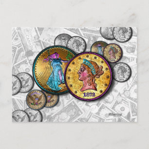 TARJETAS POST - Big Coin Pop Art