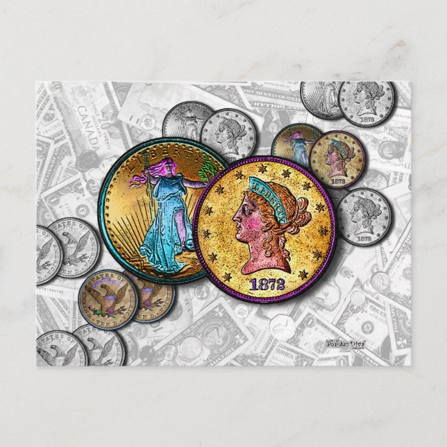 TARJETAS POST - Big Coin Pop Art (Anverso)