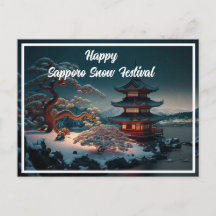 Tarjetas Postal Festival de la Nieve Sapporo 2023