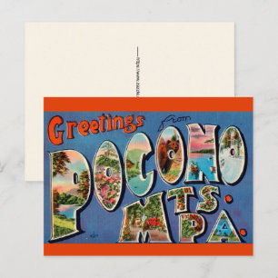 Tarjetas postales antiguas de las montañas de Poco