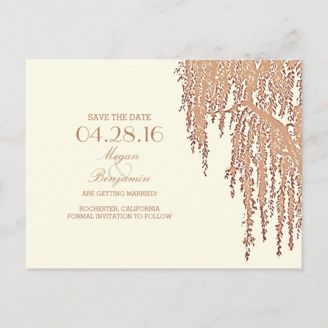 Tarjetas postales antiguas de sauce para anuncio d (Anverso)