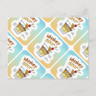 TARJETAS POSTALES - ARTE DE CÓCTELES DE LA RECETA