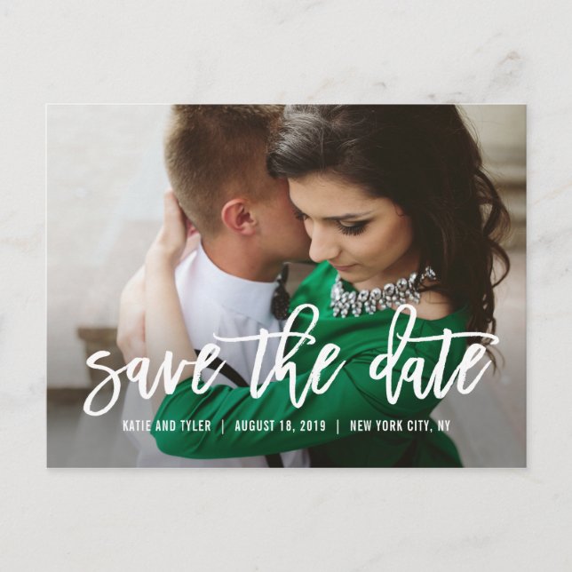 Tarjetas Postales Brushed Charm Save The Date (Anverso)
