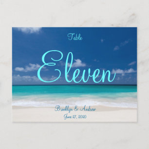 Tarjetas postales con los números de la tabla de b