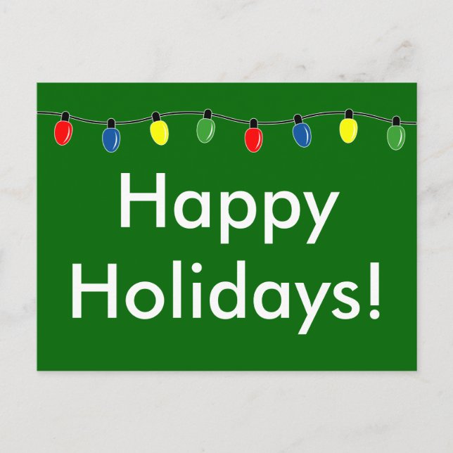 Tarjetas postales con luces de Navidades de vacaci (Anverso)