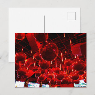 Tarjetas Postales de Adornos Rojos