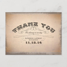 tarjetas postales de agradecimiento al boda