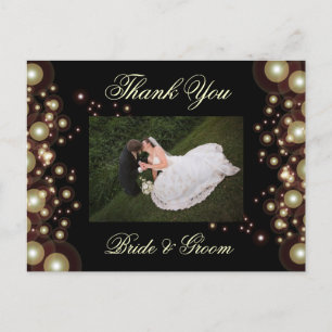 Tarjetas postales de agradecimiento de boda,