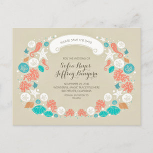 Tarjetas Postales de Ahorro de Boda en la Playa Li