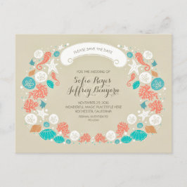 Tarjetas Postales de Ahorro de Boda en la Playa Li