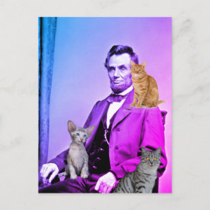 TARJETAS POSTALES DE AMOR DE GATO DE ABE LINCOLN