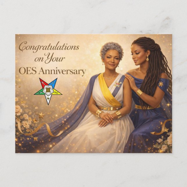 Tarjetas postales de aniversario de OES (Anverso)
