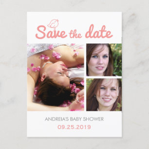Tarjetas Postales de Anuncio de Baby Shower con Fo