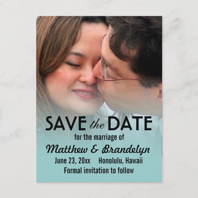 Tarjetas Postales de Anuncio de Boda con Estilo De (Anverso)