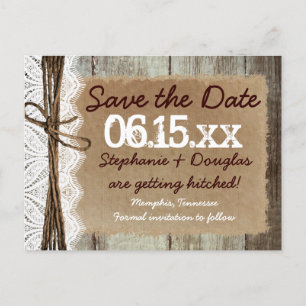 Tarjetas Postales de Anuncio de Boda Country Barn