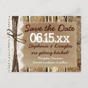 Tarjetas Postales de Anuncio de Boda Country Barn