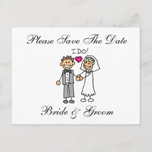 Tarjetas Postales de Anuncio de Fecha de Boda con 