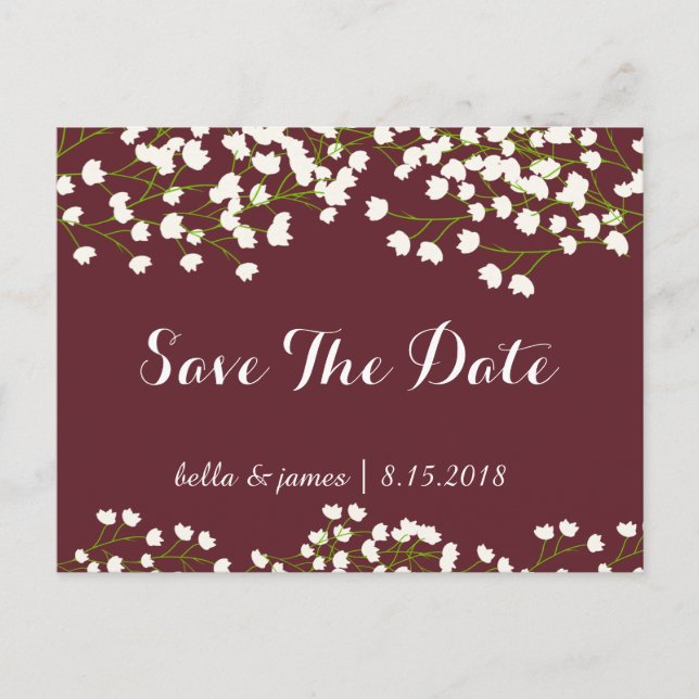Tarjetas Postales de Anuncio de Fecha de Bodas con (Anverso)