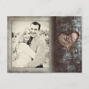 tarjetas postales de anuncio de fecha de rustic ár