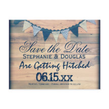 Tarjetas Postales de Anuncio de Fecha de Rustic Wo