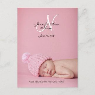 Tarjetas Postales de Anuncio de Nacimiento de Bebé