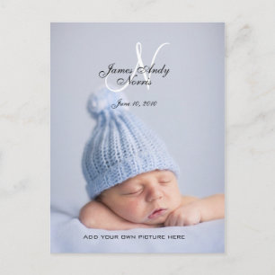 Tarjetas Postales de Anuncio de Nuevo Bebé Niño