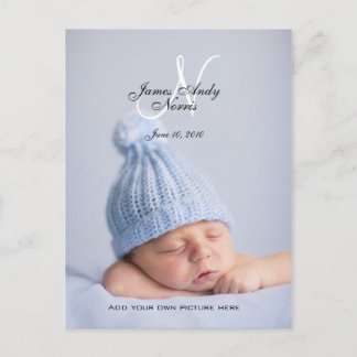 Tarjetas Postales de Anuncio de Nuevo Bebé Niño