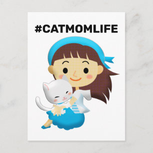 TARJETAS POSTALES DE ARTE DE VIDA DE LA MADRE CAT