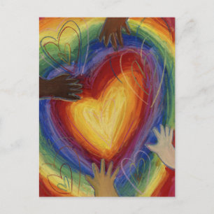Tarjetas Postales de Arte Personalizado Hearts & H