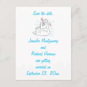 Tarjetas Postales de Aviso de dos cisnes negros di