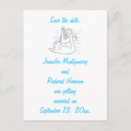 Tarjetas Postales de Aviso de dos cisnes negros di