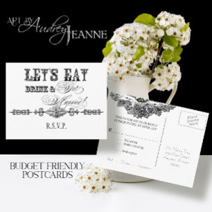 Tarjetas Postales de Aviso de Fecha de Bodas para