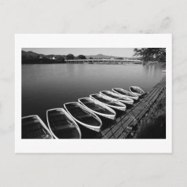 Tarjetas postales de barcas en Arashiyama en Kyoto