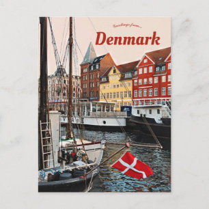 Tarjetas postales de barcos en Copenhague Dinamarc