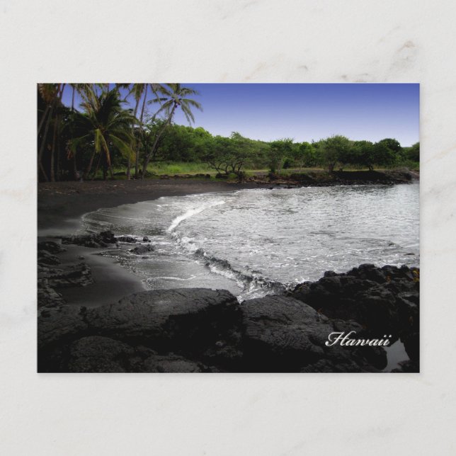 Tarjetas postales de Black Sand Beach, personaliza (Anverso)