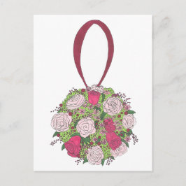 Tarjetas Postales de Boda con Ramo Floral de Rosas