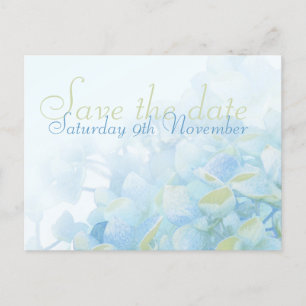 Tarjetas postales de boda de hortensias para guard