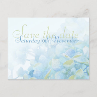 Tarjetas postales de boda de hortensias para guard