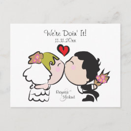 Tarjetas Postales de Boda de Novia y Novio Adorabl
