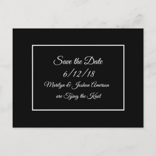 Tarjetas Postales de Boda en Blanco y Negro para G