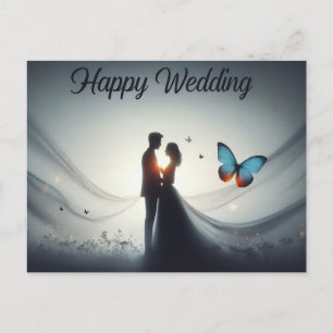 Tarjetas postales de boda felices