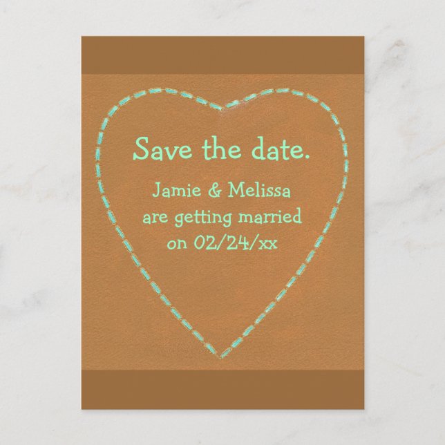 Tarjetas postales de boda para guardar la fecha, C (Anverso)