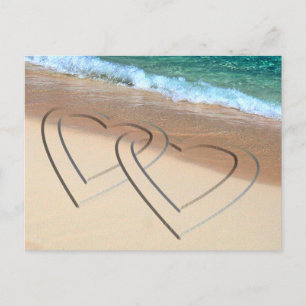 Tarjetas Postales de Boda Salva La Fecha Corazones